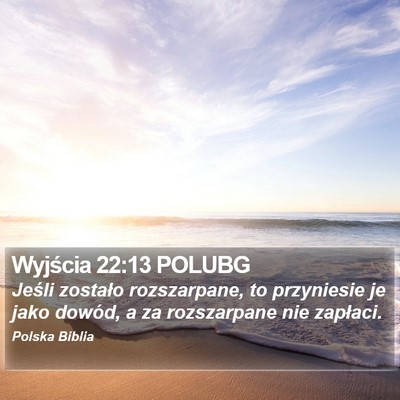 Wyjścia 22:13 POLUBG Bible Verse Image