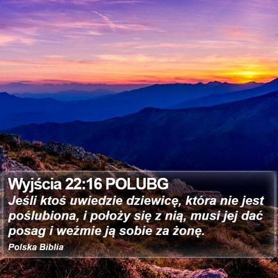Wyjścia 22:16 POLUBG Bible Verse Image