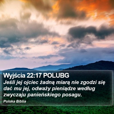 Wyjścia 22:17 POLUBG Bible Verse Image