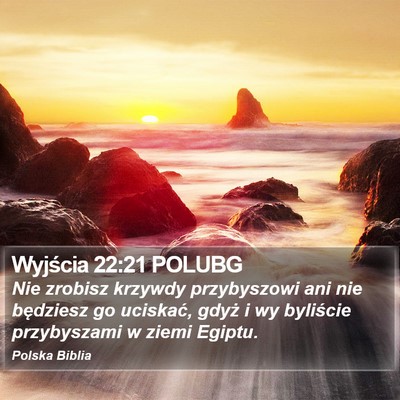 Wyjścia 22:21 POLUBG Bible Verse Image