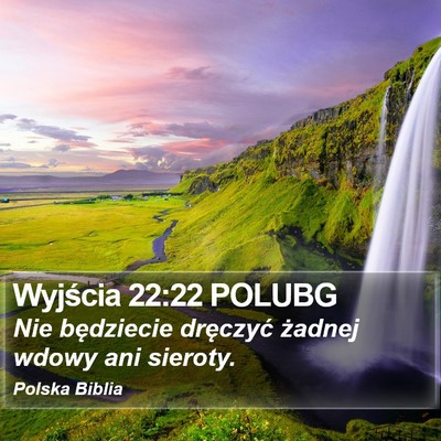Wyjścia 22:22 POLUBG Bible Verse Image