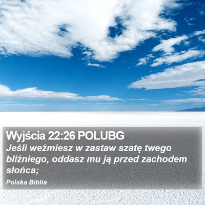Wyjścia 22:26 POLUBG Bible Verse Image