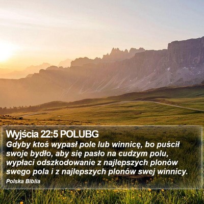 Wyjścia 22:5 POLUBG Bible Verse Image