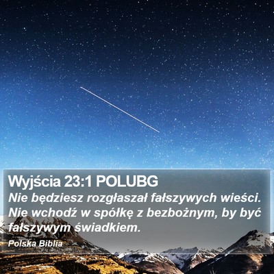 Wyjścia 23:1 POLUBG Bible Verse Image