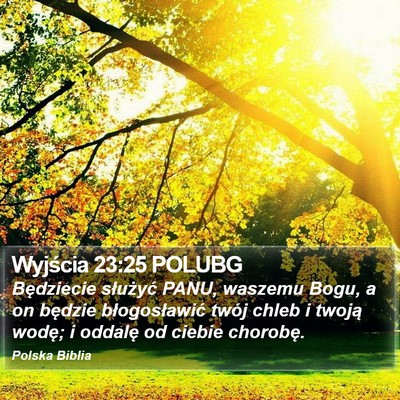 Wyjścia 23:25 POLUBG Bible Verse Image