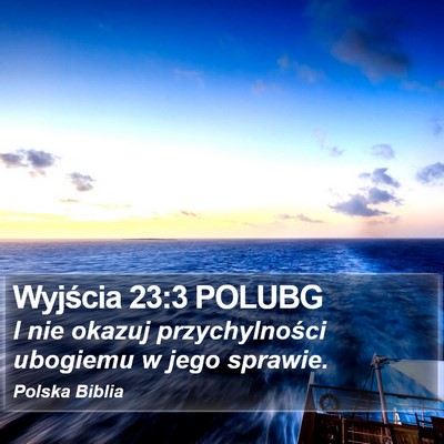 Wyjścia 23:3 POLUBG Bible Verse Image