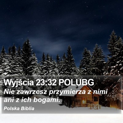 Wyjścia 23:32 POLUBG Bible Verse Image