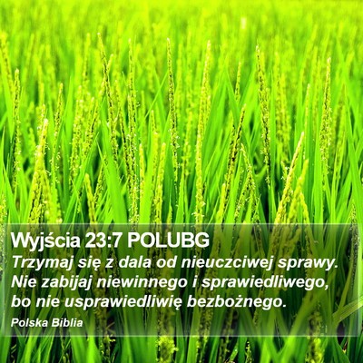 Wyjścia 23:7 POLUBG Bible Verse Image