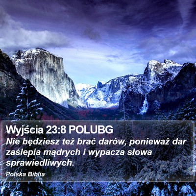 Wyjścia 23:8 POLUBG Bible Verse Image