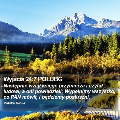 Wyjścia 24:7 POLUBG Bible Verse Image