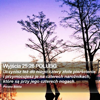 Wyjścia 25:26 POLUBG Bible Verse Image