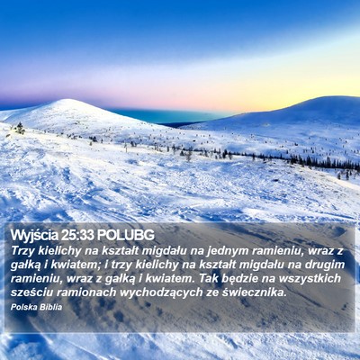 Wyjścia 25:33 POLUBG Bible Verse Image