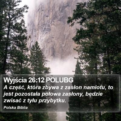 Wyjścia 26:12 POLUBG Bible Verse Image
