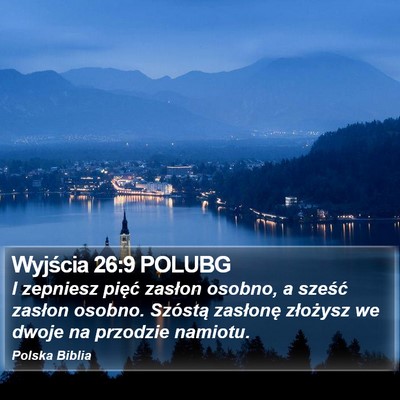 Wyjścia 26:9 POLUBG Bible Verse Image