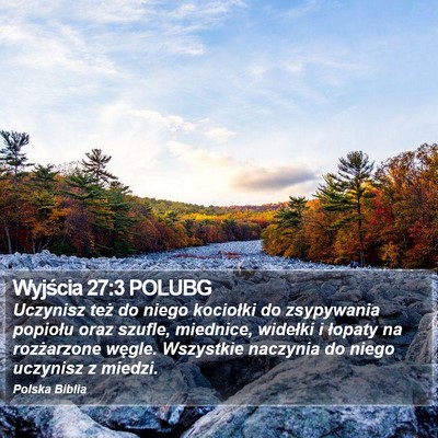 Wyjścia 27:3 POLUBG Bible Verse Image