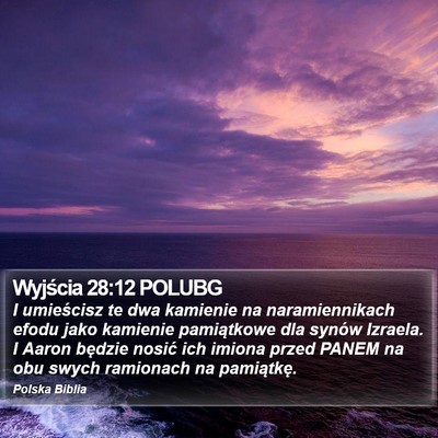 Wyjścia 28:12 POLUBG Bible Verse Image