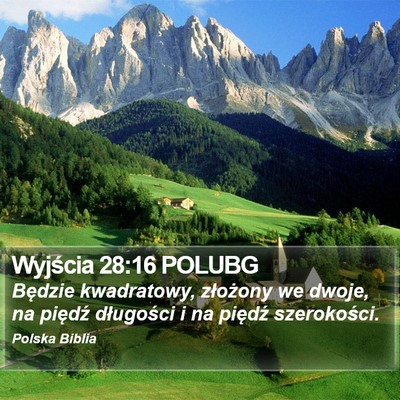 Wyjścia 28:16 POLUBG Bible Verse Image