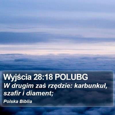 Wyjścia 28:18 POLUBG Bible Verse Image
