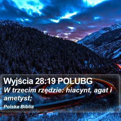 Wyjścia 28:19 POLUBG Bible Verse Image