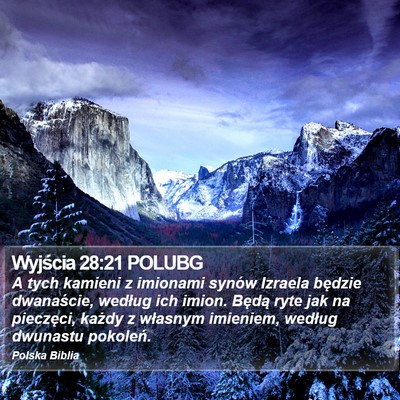 Wyjścia 28:21 POLUBG Bible Verse Image