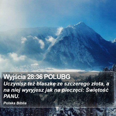 Wyjścia 28:36 POLUBG Bible Verse Image