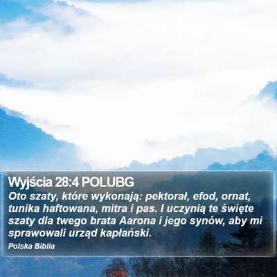 Wyjścia 28:4 POLUBG Bible Verse Image