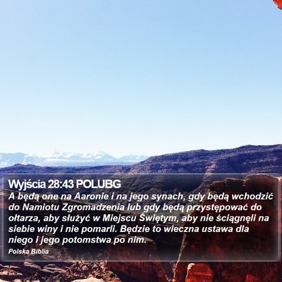 Wyjścia 28:43 POLUBG Bible Verse Image