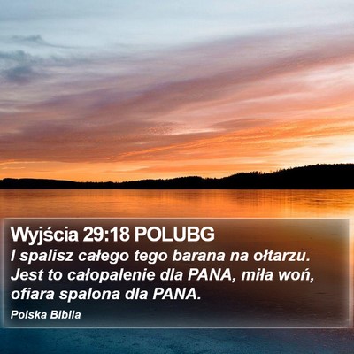 Wyjścia 29:18 POLUBG Bible Verse Image