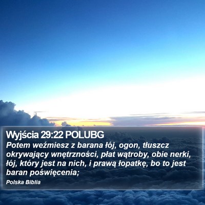 Wyjścia 29:22 POLUBG Bible Verse Image