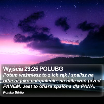 Wyjścia 29:25 POLUBG Bible Verse Image