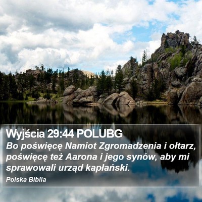 Wyjścia 29:44 POLUBG Bible Verse Image