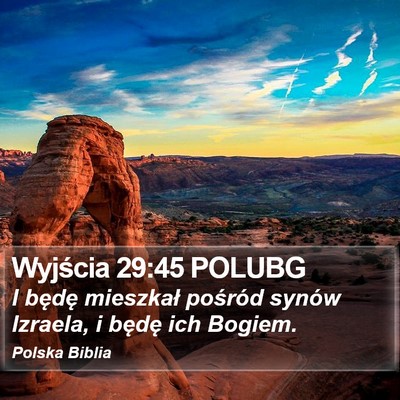 Wyjścia 29:45 POLUBG Bible Verse Image
