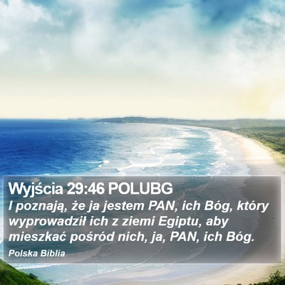Wyjścia 29:46 POLUBG Bible Verse Image