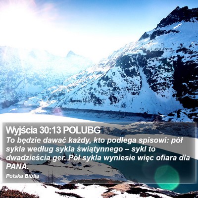 Wyjścia 30:13 POLUBG Bible Verse Image