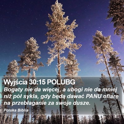 Wyjścia 30:15 POLUBG Bible Verse Image
