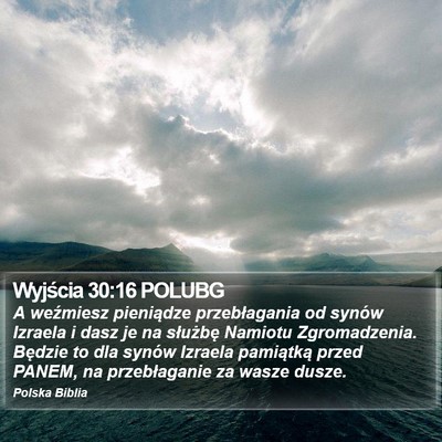 Wyjścia 30:16 POLUBG Bible Verse Image
