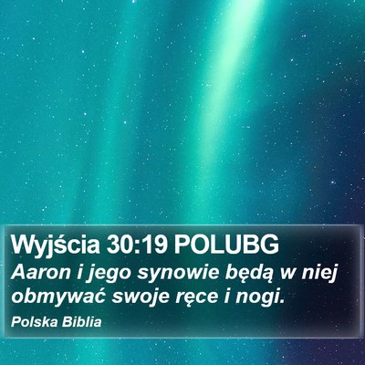 Wyjścia 30:19 POLUBG Bible Verse Image
