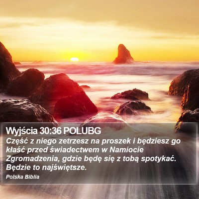 Wyjścia 30:36 POLUBG Bible Verse Image