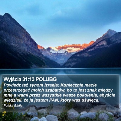 Wyjścia 31:13 POLUBG Bible Verse Image