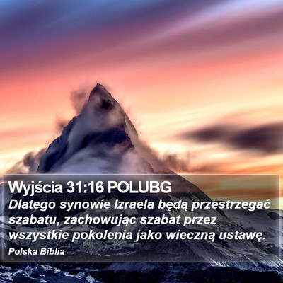 Wyjścia 31:16 POLUBG Bible Verse Image