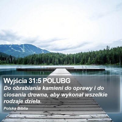 Wyjścia 31:5 POLUBG Bible Verse Image