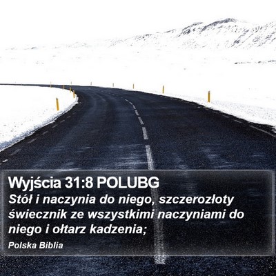Wyjścia 31:8 POLUBG Bible Verse Image