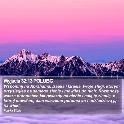 Wyjścia 32:13 POLUBG Bible Verse Image
