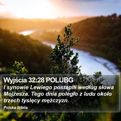 Wyjścia 32:28 POLUBG Bible Verse Image