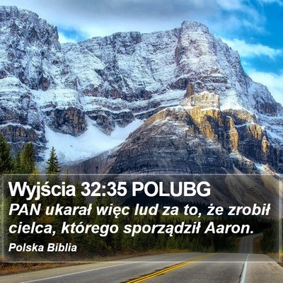 Wyjścia 32:35 POLUBG Bible Verse Image