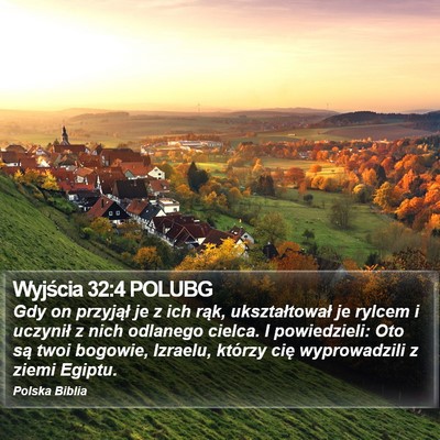 Wyjścia 32:4 POLUBG Bible Verse Image