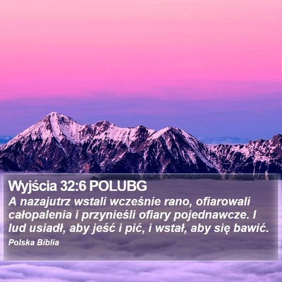 Wyjścia 32:6 POLUBG Bible Verse Image