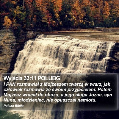 Wyjścia 33:11 POLUBG Bible Verse Image