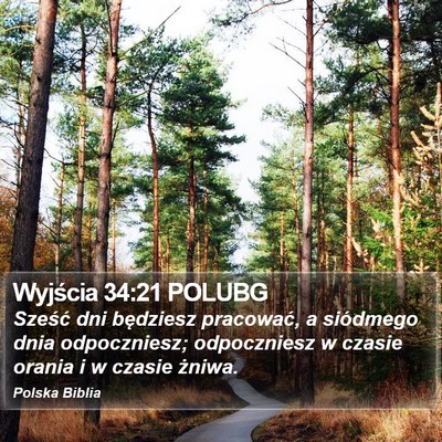 Wyjścia 34:21 POLUBG Bible Verse Image