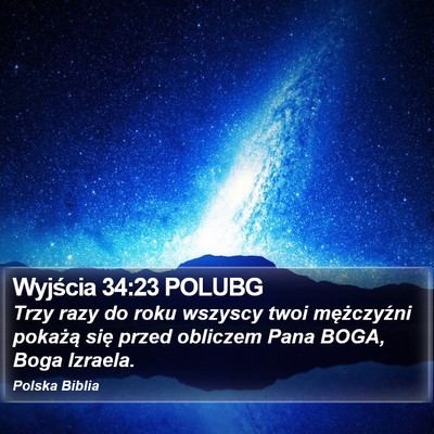 Wyjścia 34:23 POLUBG Bible Verse Image
